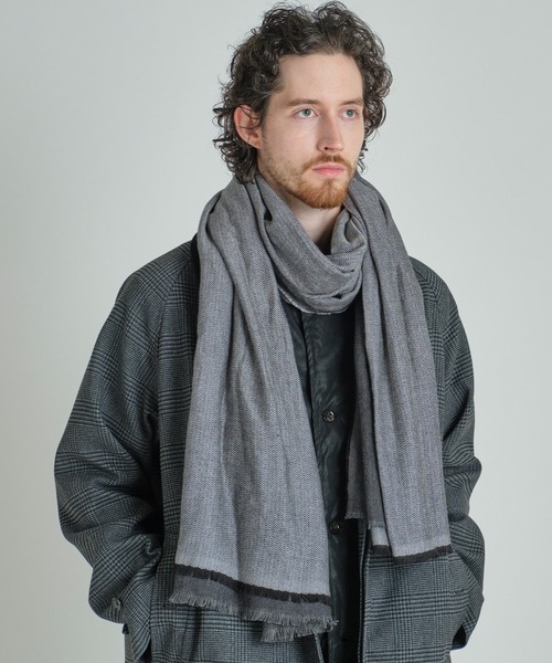 美品 バーバリー チェック マフラー カシミア100％ メンズ BURBERRY