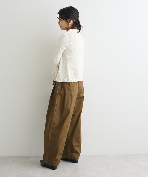 CRAFT STANDARD BOUTIQUE（クラフトスタンダードブティック）の「ブークレヤーン衿付きニットカーディガン◆（カーディガン/ボレロ・レディース・ブラウン/ライトイエロー/アイボリー・FREE）」の9枚目の写真