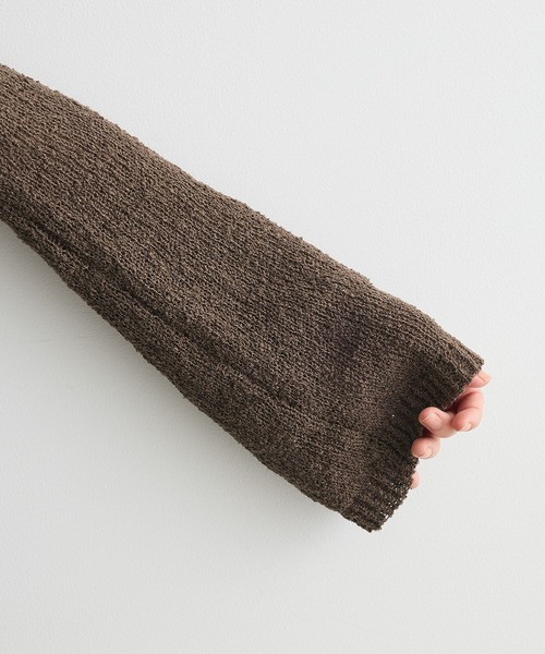 CRAFT STANDARD BOUTIQUE（クラフトスタンダードブティック）の「ブークレヤーン衿付きニットカーディガン◆（カーディガン/ボレロ・レディース・ブラウン/ライトイエロー/アイボリー・FREE）」の11枚目の写真