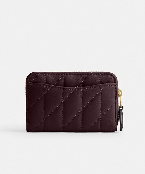 COACH（コーチ）の「スモール ジップ アラウンド カード ケース・ピロー キルティング（財布・レディース・パープル系その他・ONE）」の2枚目の写真