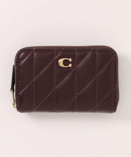 COACH（コーチ）の「スモール ジップ アラウンド カード ケース・ピロー キルティング（財布・レディース・パープル系その他・ONE）」の5枚目の写真
