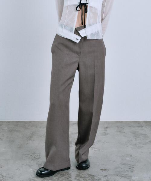 CODE A（コードエー）の「turn up chic trousers（その他パンツ・レディース・チャコールグレー/ブラウン系・34/35/36/38）」の2枚目の写真