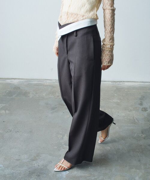 CODE A（コードエー）の「turn up chic trousers（その他パンツ・レディース・チャコールグレー/ブラウン系・34/35/36/38）」の3枚目の写真