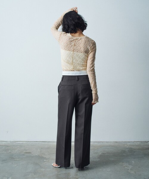 CODE A（コードエー）の「turn up chic trousers（その他パンツ・レディース・チャコールグレー/ブラウン系・34/35/36/38）」の6枚目の写真