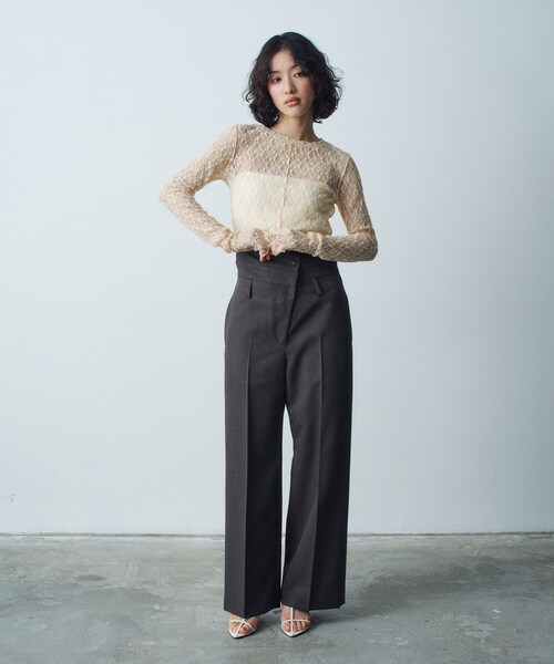 CODE A（コードエー）の「turn up chic trousers（その他パンツ・レディース・チャコールグレー/ブラウン系・34/35/36/38）」の8枚目の写真