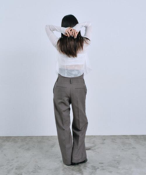 CODE A(コードエー)の「turn up chic trousers(その他パンツ・レディース・チャコールグレー/ブラウン系・34/35/36/38)」の4枚目の写真