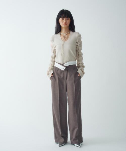 CODE A(コードエー)の「turn up chic trousers(その他パンツ・レディース・チャコールグレー/ブラウン系・34/35/36/38)」の6枚目の写真