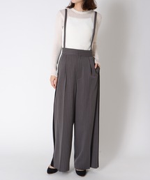 サスペンダーパンツ ストライプ柄」に該当するレディースのその他