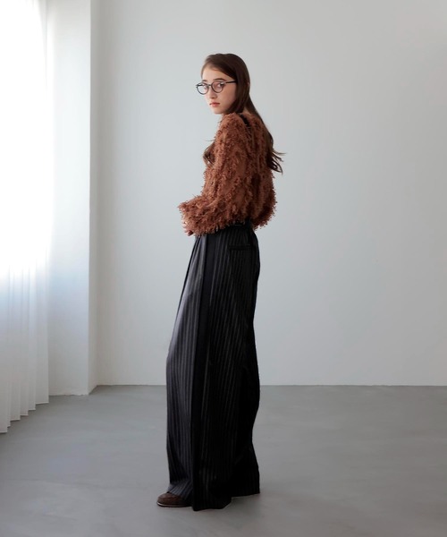 Jines（ジネス）の「サスペンダー付ストライプパンツ（その他パンツ・レディース・ブラック/グレー・38）」の20枚目の写真