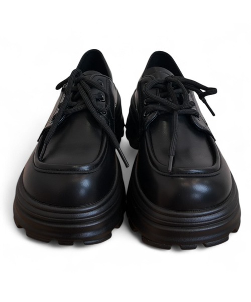 Sugar Sugar（シュガーシュガー）の「厚底　ボリュームソール プラットフォーム  【Sugar Sugar シュガーシュガー】レースアップ 厚底 レディース シューズ 軽量　シンプル　歩きやすい　マニッシュ（ドレスシューズ・レディース・ブラック/ブラック系その他・LL/L/M/S）」の8枚目の写真