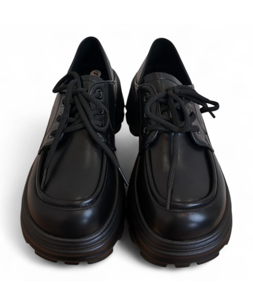 Sugar Sugar（シュガーシュガー）の「厚底　ボリュームソール プラットフォーム  【Sugar Sugar シュガーシュガー】レースアップ 厚底 レディース シューズ 軽量　シンプル　歩きやすい　マニッシュ（ドレスシューズ・レディース・ブラック/ブラック系その他・LL/L/M/S）」の10枚目の写真