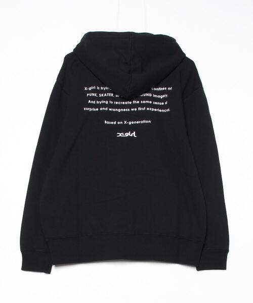 トップス x-girl FOR X ZIP UP SWEAT HOODIE X-GIRL: Sweat Zip Up Hoodie (13 Charcoal) | DSMS E-SHOP