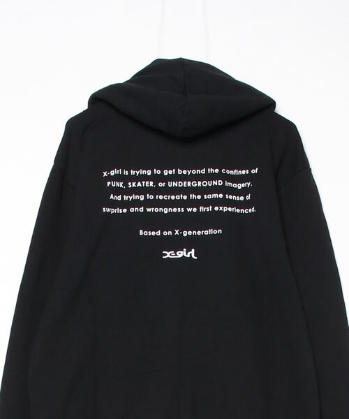 FACE AND WORDS ZIP UP SWEAT HOODIE（パーカー）｜X-girl（エックス