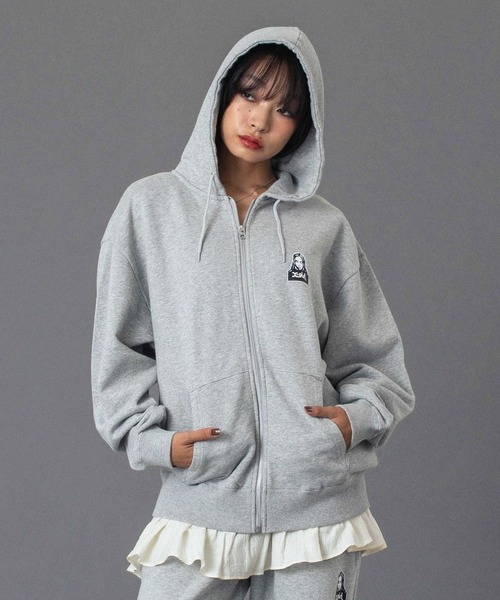 FACE AND WORDS ZIP UP SWEAT HOODIE（パーカー）｜X-girl（エックス