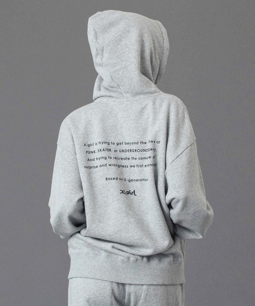 FACE AND WORDS ZIP UP SWEAT HOODIE（パーカー）｜X-girl（エックス