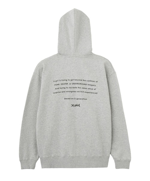 FACE AND WORDS ZIP UP SWEAT HOODIE（パーカー）｜X-girl（エックス
