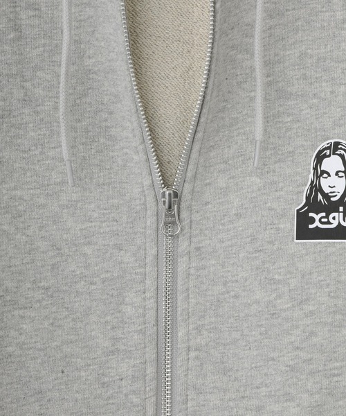 FACE AND WORDS ZIP UP SWEAT HOODIE（パーカー）｜X-girl（エックス