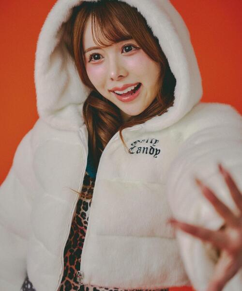 セール】CANDYGALFY/キャンディーガルフィー/ギャルもこふわブルゾン