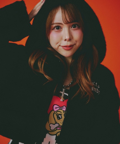 セール】CANDYGALFY/キャンディーガルフィー/ギャルもこふわブルゾン