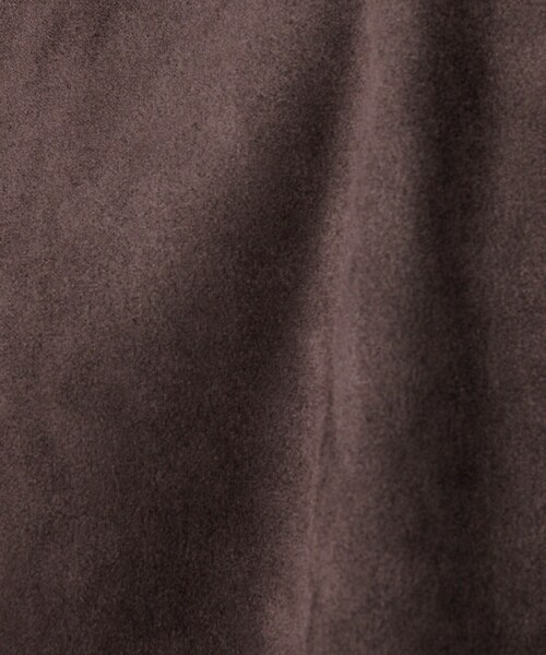 UNTITLED(アンタイトル)の「【洗える/軽羽織り】マシュマロタッチ スエード調コート(ノーカラーコート・レディース・ナチュラル/チャコールグレー/ブラウン系その他・48/44/04/03/02/01/00)」の18枚目の写真