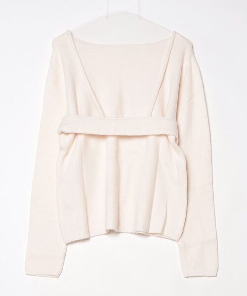 Trish（トリッシュ）の「天竺編みプルオーバー+ビスチェセット（ニット/セーター・レディース・ホワイト/ブラウン・MEDIUM）」の21枚目の写真