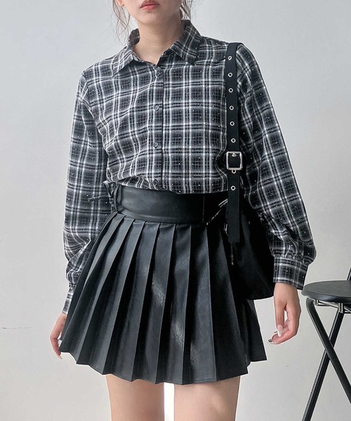 AS KNOW AS plus(アズノゥアズプラス)の「♪アソートデザイン サイドドロストリボンシャツ(シャツ/ブラウス・レディース・サックスブルー/ブラック系/アイボリー系・FREE)」の6枚目の写真