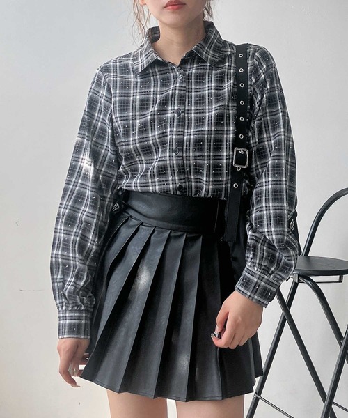 AS KNOW AS plus(アズノゥアズプラス)の「♪アソートデザイン サイドドロストリボンシャツ(シャツ/ブラウス・レディース・サックスブルー/ブラック系/アイボリー系・FREE)」の8枚目の写真