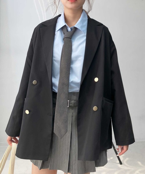 AS KNOW AS plus(アズノゥアズプラス)の「♪アソートデザイン サイドドロストリボンシャツ(シャツ/ブラウス・レディース・サックスブルー/ブラック系/アイボリー系・FREE)」の18枚目の写真