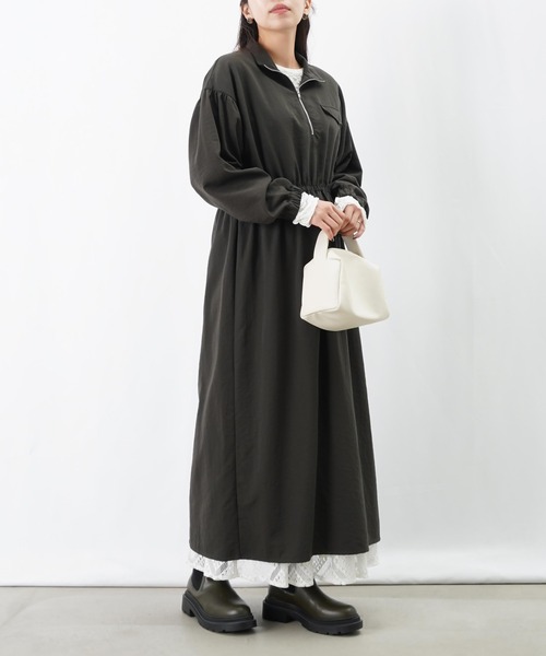 LUCA/LADY LUCK LUCA（ルカ/レディラックルカ）の「LC/LLL ハイネックZIPワンピース（ワンピース・レディース・マスタード/チャコールグレー/ブラック・FREE）」の11枚目の写真