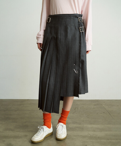 O'NEILL of DUBLIN〉アシンメトリーキルトスカート 6 O'NEILL of