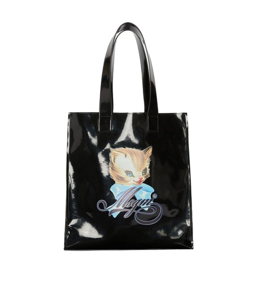 MSGM(エムエスジーエム)の「MSGM CUTE KITTY グラフィック トートバッグ(トートバッグ・レディース・ブラック・ONE SIZE)」の1枚目の写真