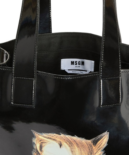 MSGM(エムエスジーエム)の「MSGM CUTE KITTY グラフィック トートバッグ(トートバッグ・レディース・ブラック・ONE SIZE)」の4枚目の写真