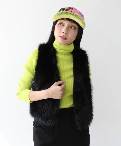 Three Four Time（ｽﾘｰﾌｫｰﾀｲﾑ）の「【バラ色の帽子】gra gra CAP（キャップ・レディース・ピンク/イエロー・FREE）」の3枚目の写真