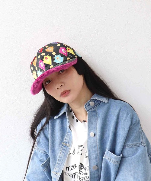 Three Four Time（ｽﾘｰﾌｫｰﾀｲﾑ）の「【バラ色の帽子】gra gra CAP（キャップ・レディース・ピンク/イエロー・FREE）」の9枚目の写真