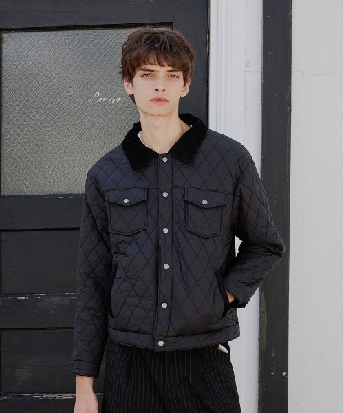 reversible corduroy quilting jacket/リバーシブルコーデュロイ