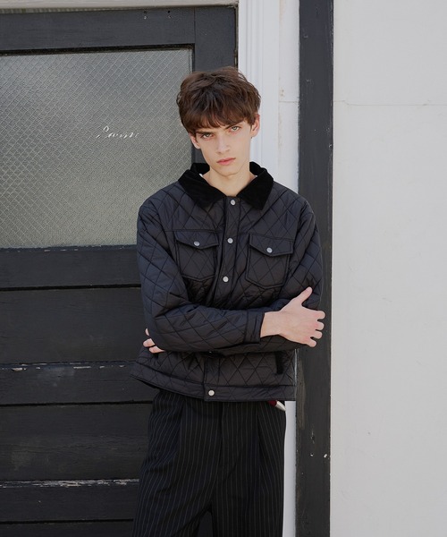 Regen Glanz（レーゲングランツ）の「reversible corduroy quilting jacket/リバーシブルコーデュロイキルティングジャケット（ブルゾン・メンズ・ブラック/ネイビー・SMALL/MEDIUM/LARGE）」の3枚目の写真