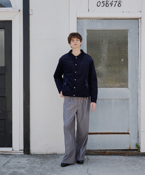 Regen Glanz（レーゲングランツ）の「reversible corduroy quilting jacket/リバーシブルコーデュロイキルティングジャケット（ブルゾン・メンズ・ブラック/ネイビー・SMALL/MEDIUM/LARGE）」の16枚目の写真