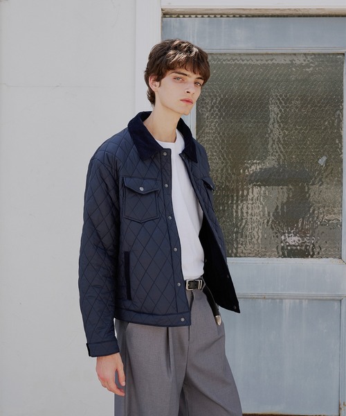 reversible corduroy quilting jacket/リバーシブルコーデュロイ