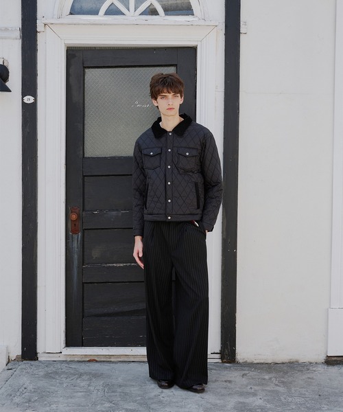 Regen Glanz（レーゲングランツ）の「reversible corduroy quilting jacket/リバーシブルコーデュロイキルティングジャケット（ブルゾン・メンズ・ブラック/ネイビー・SMALL/MEDIUM/LARGE）」の6枚目の写真