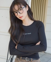 A'GEM/9 × .kom 『muah muah/ムーアムーア』 SOFT RAGLAN NAPPING T-SHIRT/ラグラン 起毛長袖Tシャツ