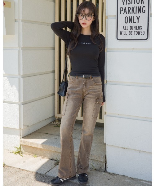 muahmuah(ムーアムーア)の「A'GEM/9 × .kom 『muah muah/ムーアムーア』 SOFT RAGLAN NAPPING T-SHIRT/ラグラン 起毛長袖Tシャツ(Tシャツ/カットソー・レディース・ホワイト/ブルー/ブラック/グレー・FREE)」の16枚目の写真
