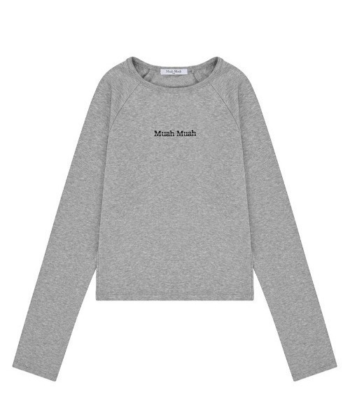 muahmuah(ムーアムーア)の「A'GEM/9 × .kom 『muah muah/ムーアムーア』 SOFT RAGLAN NAPPING T-SHIRT/ラグラン 起毛長袖Tシャツ(Tシャツ/カットソー・レディース・ホワイト/ブルー/ブラック/グレー・FREE)」の13枚目の写真