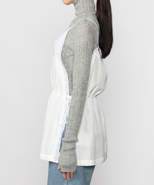 INSCRIRE(アンスクリア)の「INSCRIRE | レース キャミソール WOMEN(キャミソール・レディース・ホワイト・F)」の8枚目の写真