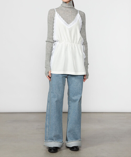 INSCRIRE(アンスクリア)の「INSCRIRE | レース キャミソール WOMEN(キャミソール・レディース・ホワイト・F)」の5枚目の写真