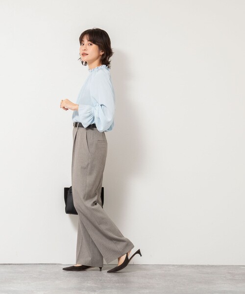 NOLLEY’S（ノーリーズ）の「ウォッシャブルウール調愛されセミワイドパンツ（その他パンツ・レディース・オフホワイト/ベビーピンク/ブラウン系その他3/ネイビー/グレー系その他3・40/38/36/34）」の20枚目の写真