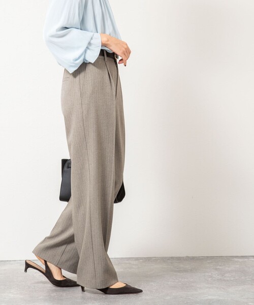 NOLLEY’S（ノーリーズ）の「ウォッシャブルウール調愛されセミワイドパンツ（その他パンツ・レディース・オフホワイト/ベビーピンク/ブラウン系その他3/ネイビー/グレー系その他3・40/38/36/34）」の19枚目の写真