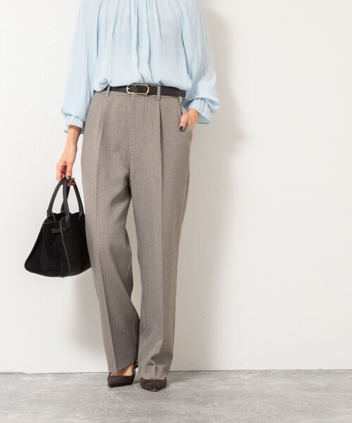 NOLLEY’S（ノーリーズ）の「ウォッシャブルウール調愛されセミワイドパンツ（その他パンツ・レディース・オフホワイト/ベビーピンク/ブラウン系その他3/ネイビー/グレー系その他3・40/38/36/34）」の17枚目の写真