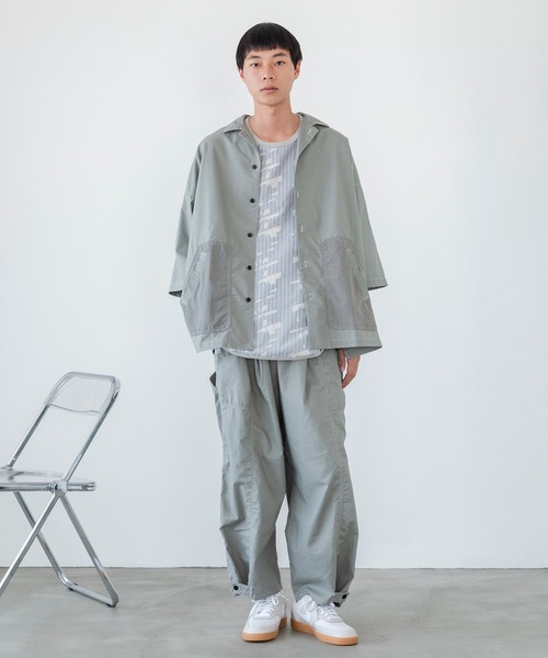 sneeuw（スニュウ）の「ワイドペインターパンツ（その他パンツ・レディース・グレー/ピンク・1/3）」の5枚目の写真