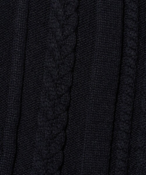 UNITED ARROWS（ユナイテッドアローズ）の「ケーブル ペプラム ノースリーブ ニット ベスト ‐ウォッシャブル‐（ベスト・レディース・ダークグレー/ネイビー/ベージュ・FREE）」の13枚目の写真