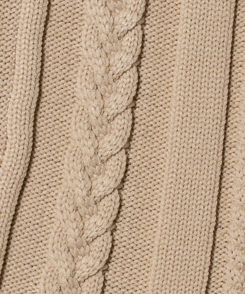 セール】ケーブル ペプラム ノースリーブ ニット ベスト